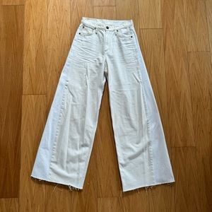 Rag and Bone two tone wide leg Sofie jeans